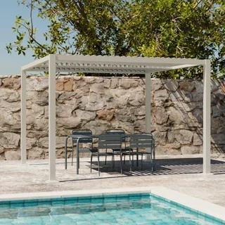 Pergola bioclimatique Palace 3x3m aluminium lames orientables jardin terrasse