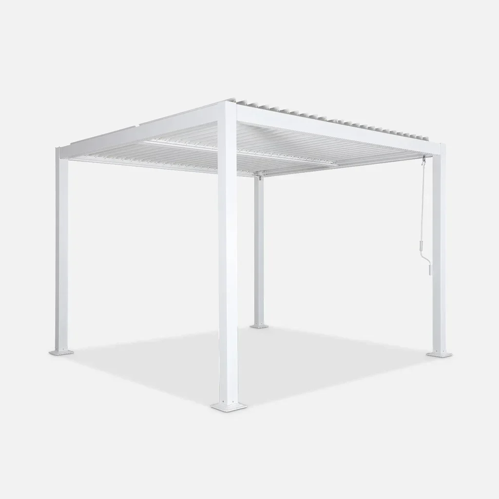 Pergola bioclimatique Palace 3x3m aluminium lames orientables jardin terrasse