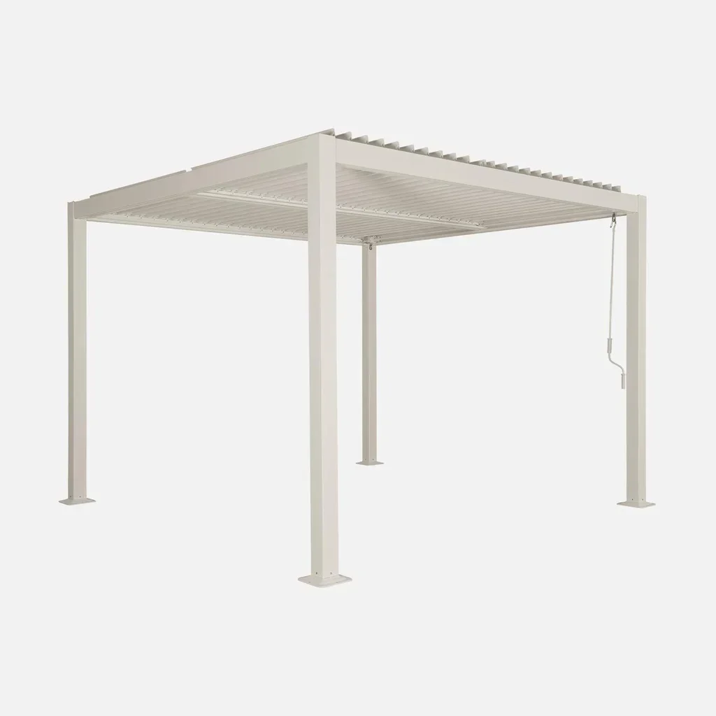 Pergola bioclimatique Palace 3x3m aluminium lames orientables jardin terrasse