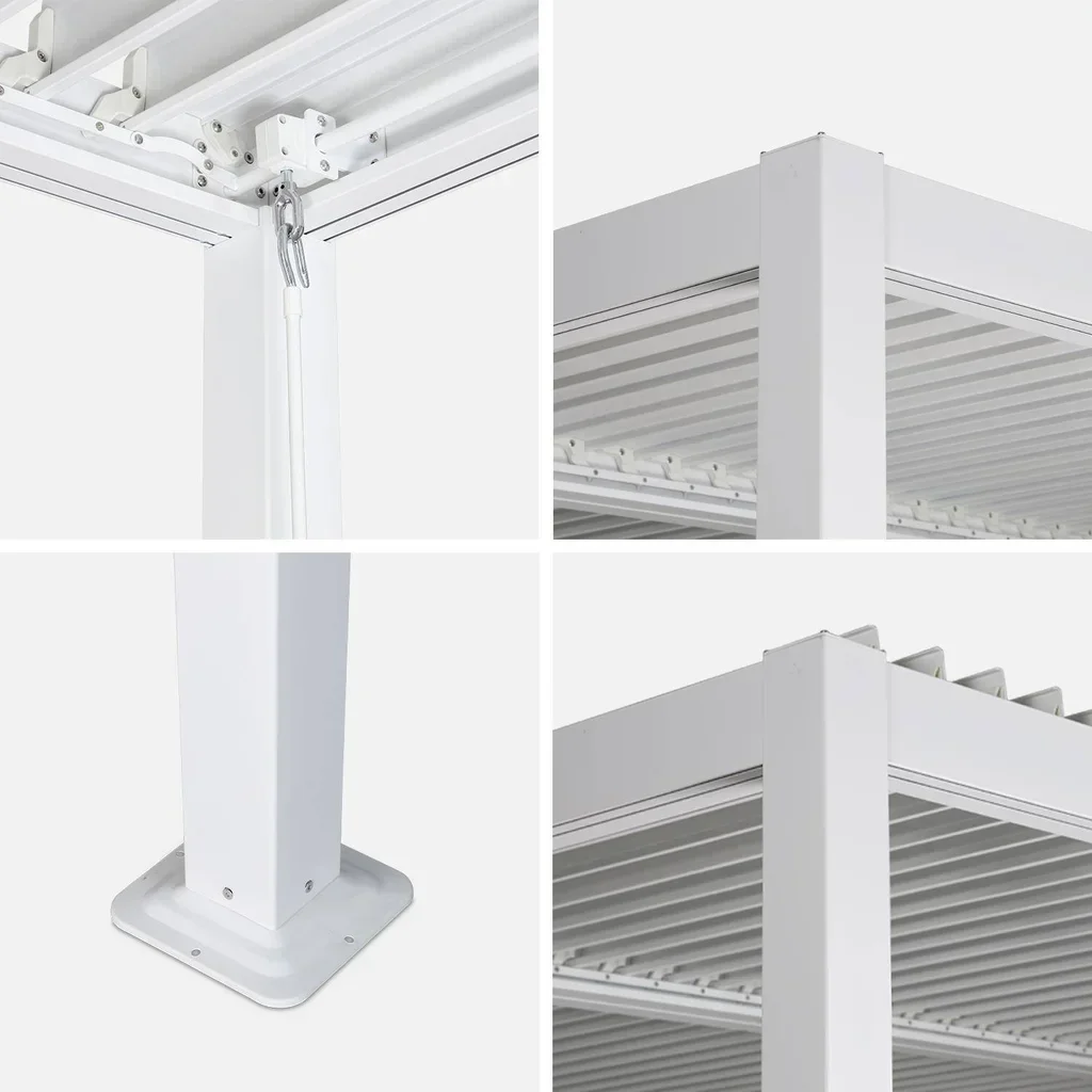 Pergola bioclimatique Palace 3x3m aluminium lames orientables jardin terrasse