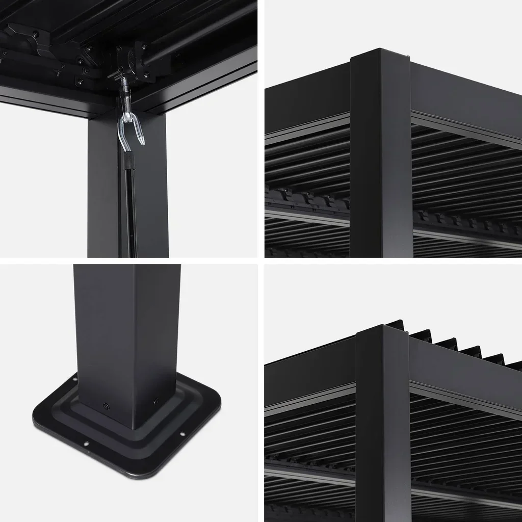 Pergola bioclimatique Palace 3x3m aluminium lames orientables jardin terrasse