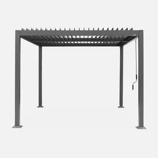 Pergola bioclimatique Palace 3x3m aluminium acier lames orientables jardin
