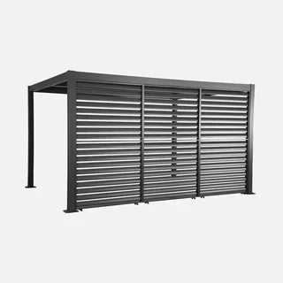 Pergola bioclimatica Palace 4x3m alluminio con 3 persiane 130 cm