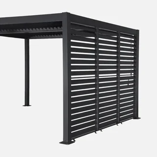 Pérgola bioclimática Palace 4x3m alumínio aço com 3 persianas 100cm