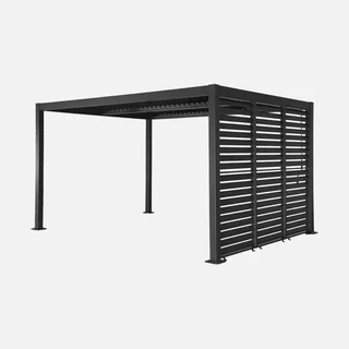 Pérgola bioclimática Palace 4x3m alumínio aço com 3 persianas 100cm