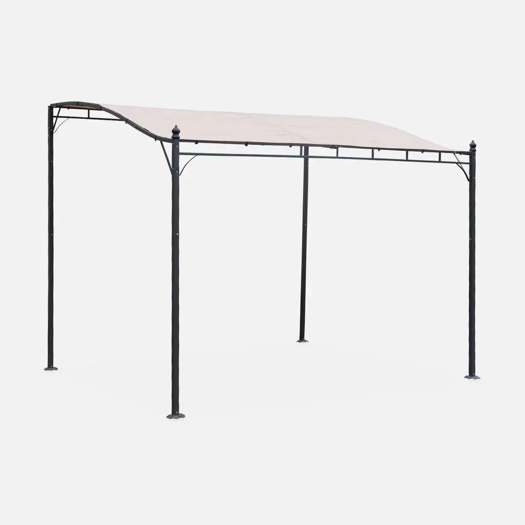 Wandmontierte Stahlpergola 3x2,5m Brestum Terrassenanbau Pavillon