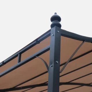 Wandmontierte Stahlpergola 3x2,5m Brestum Terrassenanbau Pavillon