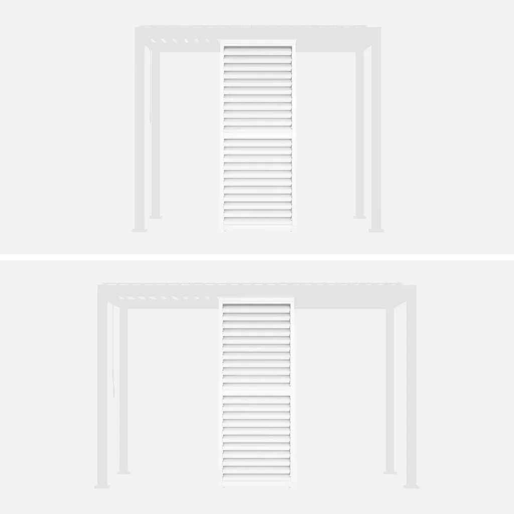 Persienne lames orientables 100cm pergola aluminium bioclimatique Triomphe