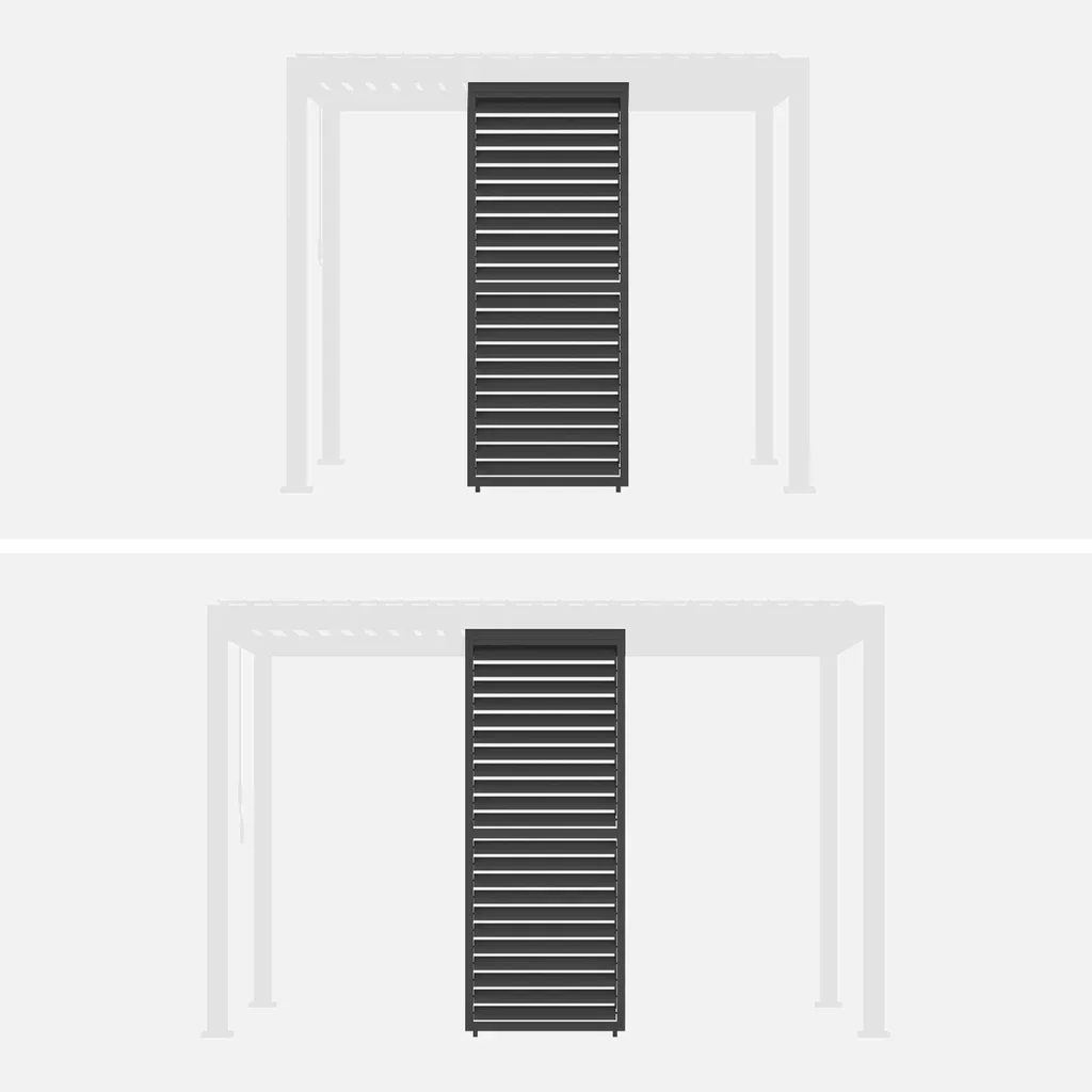 Persienne lames orientables 100cm pergola aluminium bioclimatique Triomphe 3x3 4x3 6x3m