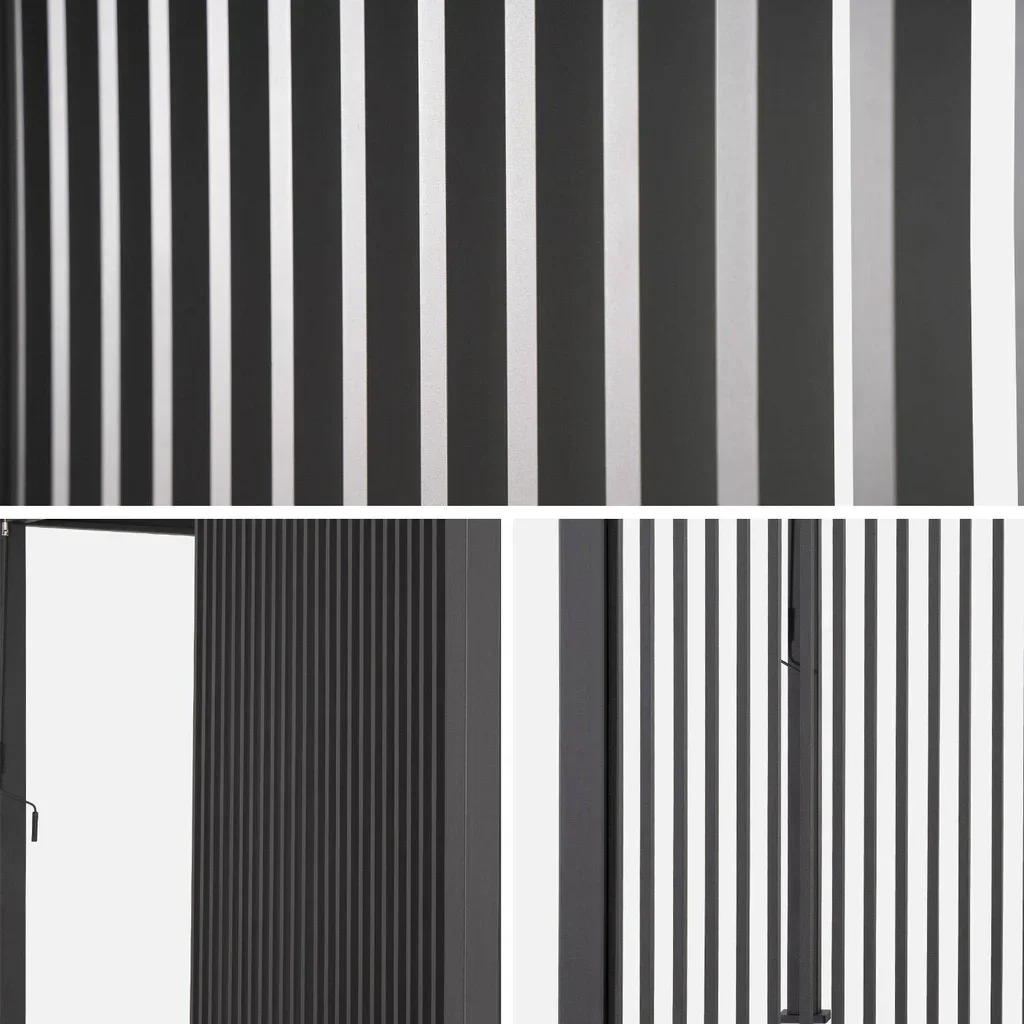 Persienne verticale 130cm pergola aluminium Triomphe 4x3m anthracite