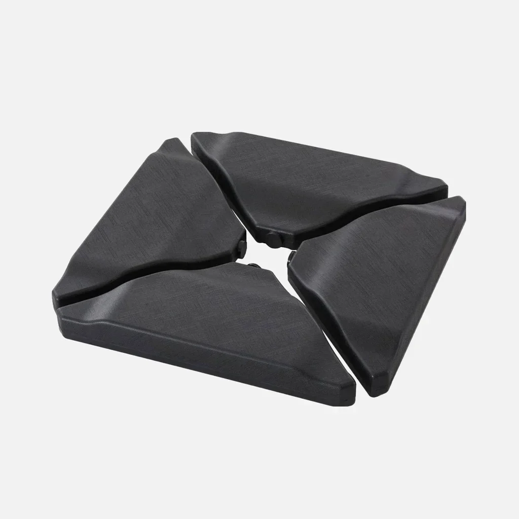 Pied de parasol triangulaire Baso anthracite stable et élégant pour jardin terrasse