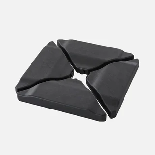Pied de parasol triangulaire Baso anthracite stable et élégant pour jardin terrasse