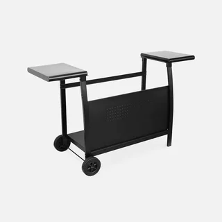 Plancha gaz 4 feux inox 10 kW sur chariot avec accessoires cuisson