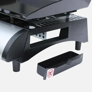 Plancha gaz inox 2 feux 5000W Porthos plaque amovible