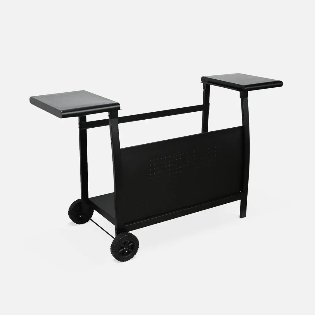 Piastra Grill Gas Acciaio Inox 4 Bruciatori 10kW Porthos PT1002BK con Carrello