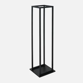 Porte-bûches vertical acier noir mat 112 cm style industriel