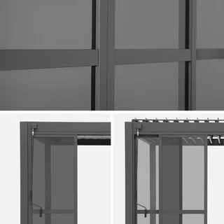Porte coulissante pergola bioclimatique aluminium 3m Triomphe