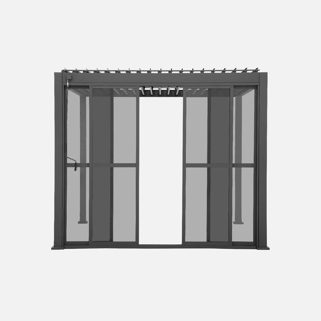 Porte coulissante pergola bioclimatique aluminium 3m Triomphe