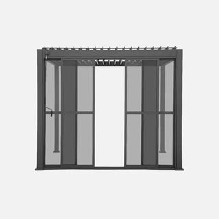 Porte coulissante pergola bioclimatique aluminium 3m Triomphe