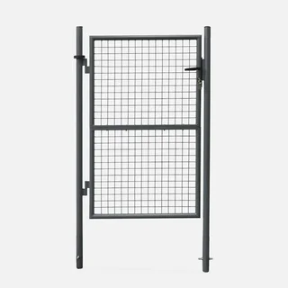 Metal Mesh Garden Gate Anthracite 150x87 cm with Lock and Swing Handle