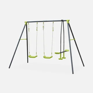 Portique balançoire double face à face 4 enfants Tramontane sweeek extérieur