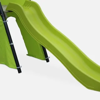 Portique balançoires face à face avec toboggan Libeccio pour 6 enfants