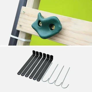 Portique balançoires face à face avec toboggan Libeccio pour 6 enfants