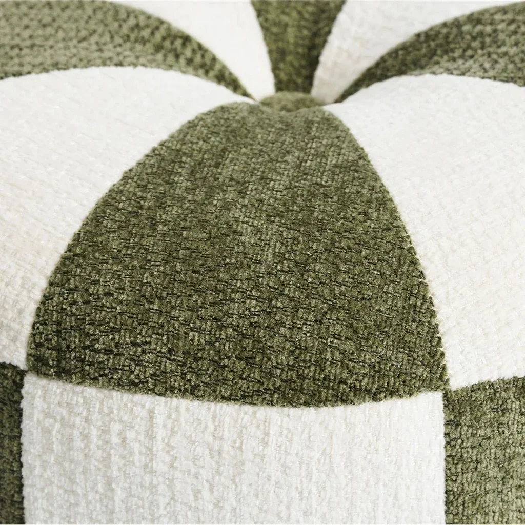 Pouf enfant tissu chenille rayures colorées cirque Wila