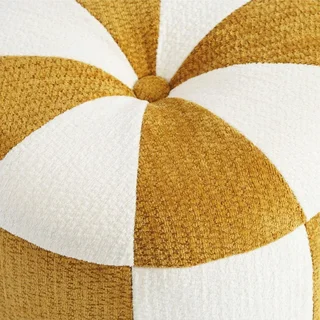 Pouf enfant tissu chenille rayures colorées cirque Wila