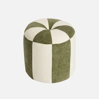 Pouf enfant tissu chenille rayures colorées cirque Wila