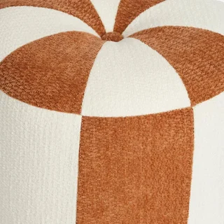 Pouf enfant tissu chenille rayures cirque coloré doux Wila