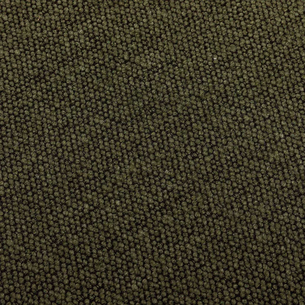 Pouf de rangement rond kaki foncé tissu polyester intérieur