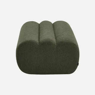 Pouf repose-pieds Nova bouclette texturée chauffeuse salon confort