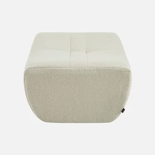 Pouf repose-pieds Sokol bouclette texturée pour chauffeuse