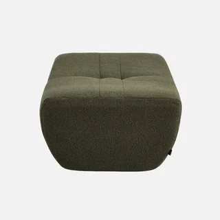 Pouf repose-pieds Sokol bouclette texturée chauffeuse cosy