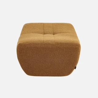 Pouf repose-pieds Sokol bouclette texturée chauffeuse cosy