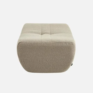 Pouf repose-pieds Sokol bouclette texturée chauffeuse cosy