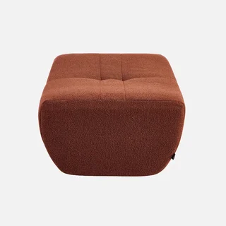 Pouf repose-pieds Sokol bouclette texturée chauffeuse cosy