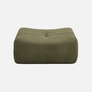 Pouf repose-pieds Sokol en velours côtelé pour chauffeuse