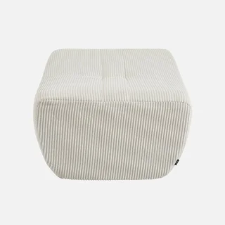Pouf repose-pieds velours côtelé Sokol pour chauffeuse cosy