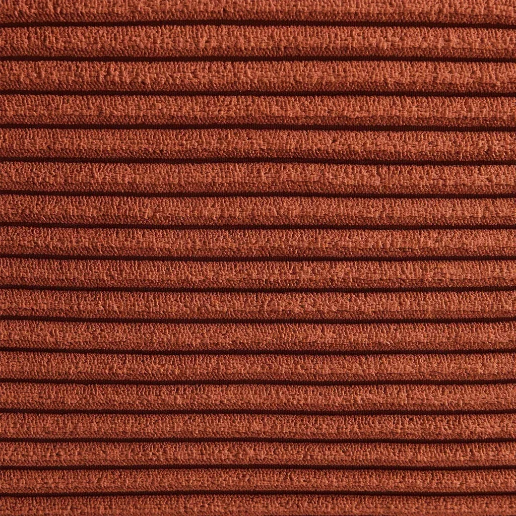 Pouf repose-pieds Sokol velours côtelé beige pour chauffeuse salon