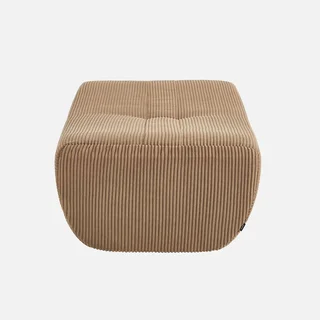 Pouf repose-pieds Sokol velours côtelé chauffeuse cosy