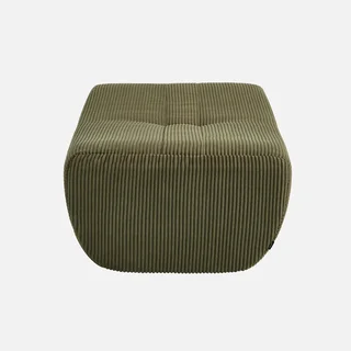 Pouf repose-pieds Sokol en velours côtelé pour chauffeuse