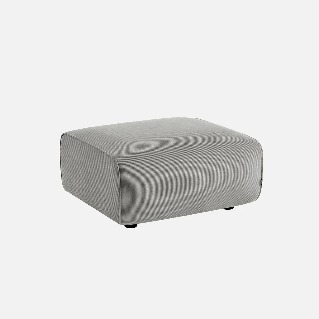 Pouf repose-pieds velours côtelé gris anthracite design contemporain Wallas