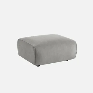 Pouf repose-pieds velours côtelé gris anthracite design contemporain Wallas