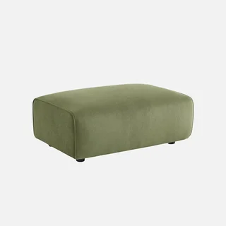 Wallas Corduroy Velvet Footstool Ottoman - 3 Seater Sofa Set