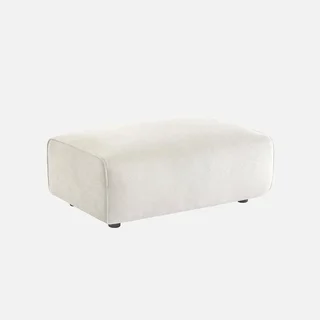 Wallas Corduroy Velvet Footstool Ottoman for 3 Seater Sofa