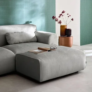 Wallas Corduroy Velvet Footstool Ottoman - 3 Seater Sofa Set