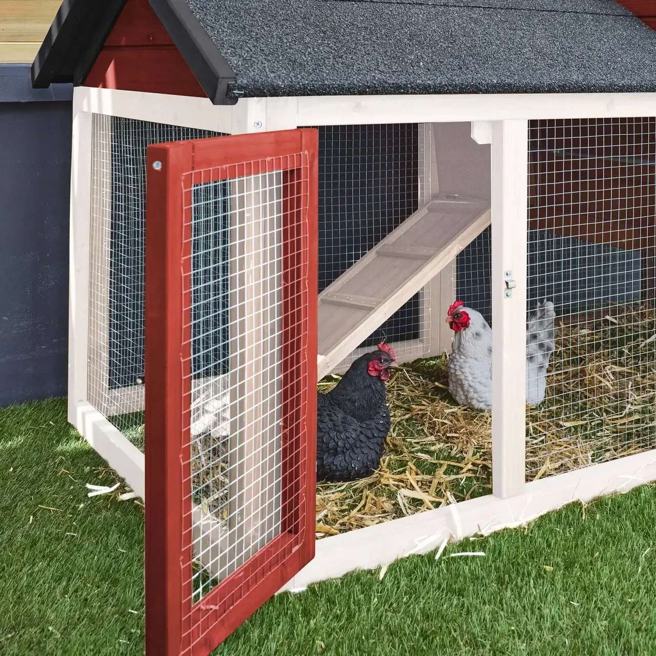 Poulailler bois sapin 3 poules avec enclos extérieur Galinette