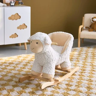 Rocking chair enfant mouton blanc douillet chambre bébé design scandinave